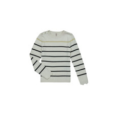 Only Pulóverek KOGELISA LS BUTTON O-NECK CS KNT Fehér 10 Jahre