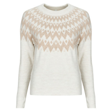 Only Pulóverek ONLFRY LS JQ GLITTER Bézs EU L női pulóver, kardigán