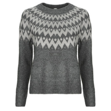 Only Pulóverek ONLFRY LS JQ GLITTER Szürke EU L női pulóver, kardigán