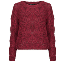 Only Pulóverek ONLHANJA LS GLITTER Bordó EU S