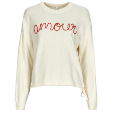 Only Pulóverek ONLKATIA LS TEXT Fehér EU S női pulóver, kardigán