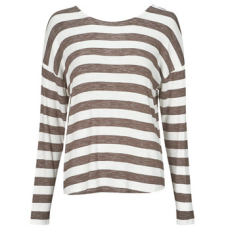 Only Pulóverek ONLLIRA L/S STRING TOP JRS Bézs L