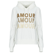 Only Pulóverek ONLMAIA L/S BELIEVE HOOD Fehér EU M női pulóver, kardigán