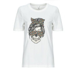 Only Rövid ujjú pólók ONLABELLA L/S GLITTER V-NECK CS KNT Fehér EU L