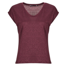 Only Rövid ujjú pólók ONLSILVERY S/S V NECK LUREX TOP JRS Bordó EU L
