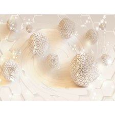  Öntapadó és mosható falfestmény Absztrakt krémgömbök, 250 x 200 cm tapéta, díszléc és más dekoráció