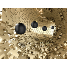  Öntapadó és mosható falfestmény Alagút fekete golyókkal4, 350 x 250 cm tapéta, díszléc és más dekoráció