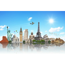  Öntapadó és mosható falfestmény City92 World monuments, 200 x 150 cm tapéta, díszléc és más dekoráció