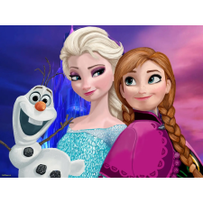  Öntapadó és mosható falfestmény Elsa, Anna és Olaf, 300 x 250 cm tapéta, díszléc és más dekoráció
