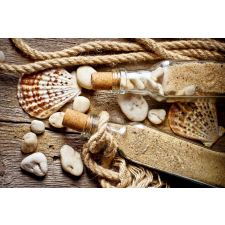  Öntapadó és mosható falfestmény Homok, kagylók, kövek, 200 x 150 cm tapéta, díszléc és más dekoráció
