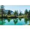  Öntapadó és mosható falfestmény Natura171 Tó, erdő és hegy, 350 x 200 cm