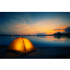  Öntapadó és mosható falfestmény Plaja74 és sátor naplementekor, 250 x 150 cm
