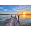  Öntapadó és mosható falfestmény Ponton naplementekor, 200 x 150 cm