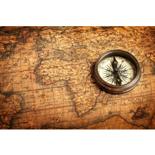  Öntapadó és mosható falfestmény Térkép iránytűvel, 250 x 150 cm tapéta, díszléc és más dekoráció