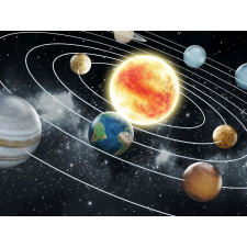  Öntapadó és mosható falfestmény Universe - napelemes rendszer, 250 x 150 cm tapéta, díszléc és más dekoráció
