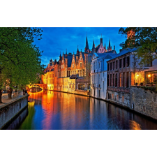  Öntapadó és mosható falfestmény Walk through Bruges, 200 x 150 cm tapéta, díszléc és más dekoráció