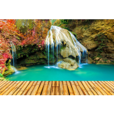  Öntapadó és mosható fali tapéta Vízesés pontonnal, 200 x 150 cm tapéta, díszléc és más dekoráció