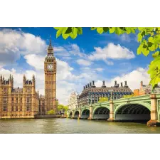  Öntapadó és mosható falikép Big Ben tavasszal, 300 x 200 cm tapéta, díszléc és más dekoráció