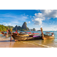  Öntapadó és mosható falikép Plaja82 thai csónakokkal, 200 x 150 cm tapéta, díszléc és más dekoráció