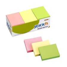 Öntapadó jegyzettömb STICK'N 38x51mm neon mix 3x4x100 lap post-it