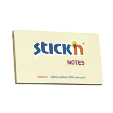  Öntapadó jegyzettömb STICK`N 76x127mm pasztel sárga 100 lap post-it