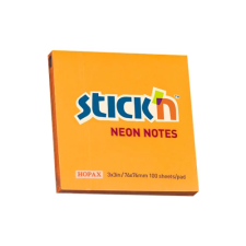  Öntapadó jegyzettömb STICK`N 76x76mm neon narancs 100 lap post-it