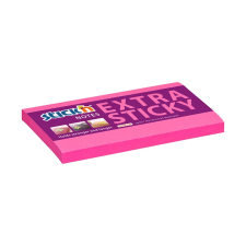  Öntapadó jegyzettömb STICK`N extra erős 76x127mm neon rózsaszín 90 lap post-it