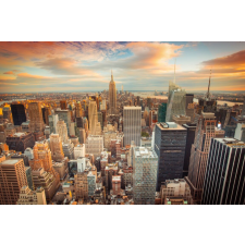  Öntapadó tapéta Sunset over New York City, 200 x 150 cm tapéta, díszléc és más dekoráció