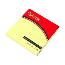 Öntapadós jegyzet OPTIMA 75x75mm sárga 100 lap post-it