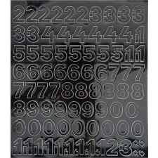 . Öntapadós matrica, 2 cm-es, számlap, fekete információs címke