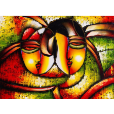  Öntapadós tapéta Absztrakt arcok2, 400 x 250 cm tapéta, díszléc és más dekoráció