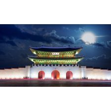  Öntapadós tapéta City62 Seoul Castle éjjel, 200 x 150 cm tapéta, díszléc és más dekoráció