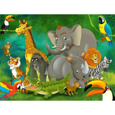 Öntapadós tapéta Dzsungel állatok, gyerekrajzok4, 350 x 250 cm tapéta, díszléc és más dekoráció