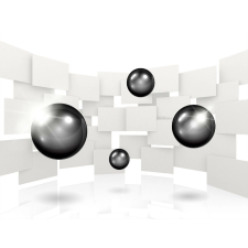  Öntapadós tapéta Fal fekete golyókkal, 250 x 200 cm tapéta, díszléc és más dekoráció