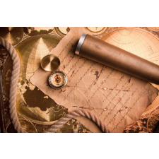  Öntapadós tapéta Iránytű távcsővel, 250 x 150 cm tapéta, díszléc és más dekoráció