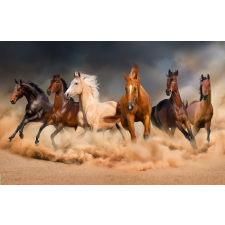  Öntapadós tapéta Lovak homokviharban, 250 x 200 cm tapéta, díszléc és más dekoráció