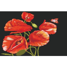  Öntapadós tapéta Pipacsok, piros és fekete, 400 x 250 cm tapéta, díszléc és más dekoráció