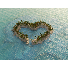  Öntapadós tapéta Szigete szív, 250 x 150 cm tapéta, díszléc és más dekoráció