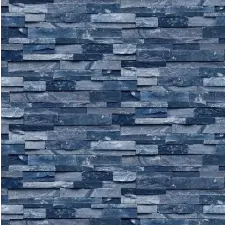  Öntapadós tapéta Vékony kék kőfal, 400 x 250 cm tapéta, díszléc és más dekoráció