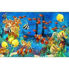  Öntapadós tapéta Víz alatti világ 2, 250 x 200 cm tapéta, díszléc és más dekoráció