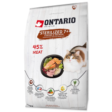 Ontario CAT STERILISED 7+ (6,5KG) macskaeledel