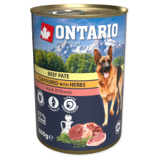 Ontario KONZERV DOG BEEF PATE FLAVOURED WITH HERBS, 400G kutyaeledel