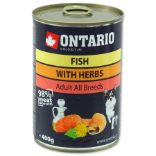 Ontario Konzerv Dog Mini Multi Hal és Lazac Oil 400g kutyaeledel