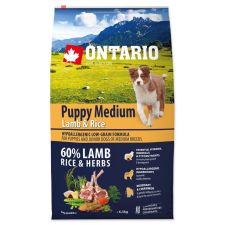 Ontario Puppy Medium Lamb & Rice 6,5kg kutyaeledel