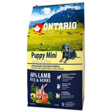 Ontario PUPPY MINI LAMB AND RICE (6,5KG) kutyaeledel