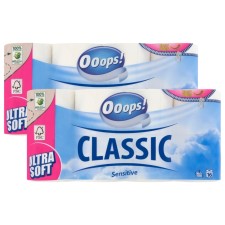 Ooops! Classic Sensitive 3 rétegű Toalettpapír 2x16 tekercs higiéniai papíráru
