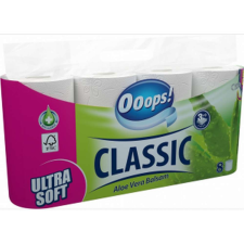  Ooops! Classic toalettpapír 8 tekercs 3 rétegű Aloe Vera higiéniai papíráru