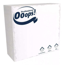 Ooops! Szalvéta OOOPS! Professional 2 rétegű fehér 33x33 cm 100 lapos papírárú, csomagoló és tárolóeszköz