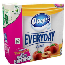  OOOPS Toalettpapír, 3 rétegű, kistekercses, 32 tekercs, OOOPS &quot;Everyday&quot; higiéniai papíráru