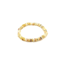 Opál sárga korong karkötő köztessel 6x2mm karkötő